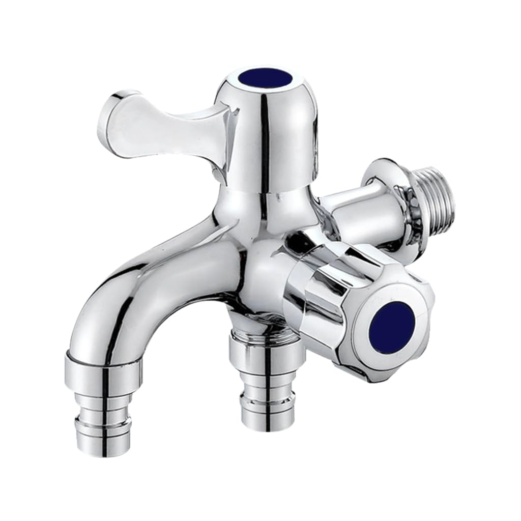 HASTHIP Washing Machine Faucet Dual-Outlets Laundry Faucet Alloy Laundry Machine Faucet with Independent Controls Laundry Room Plumbing Faucet Dual Outlets Faucets for Bathroom Kitchen Garden HASTHIP Washing Machine Faucet Dual-Outlets Laundry Faucet Alloy Laundry Machine Faucet with Independent Controls Laundry Room Plumbing Faucet Dual Outlets Faucets for Bathroom Kitchen Garden